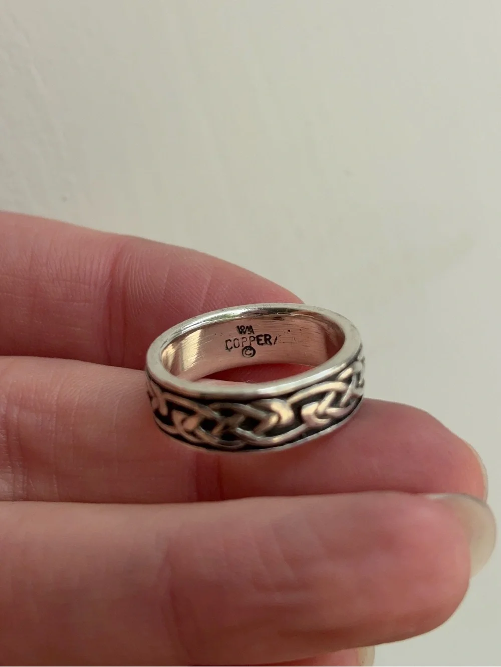 Sterling Silver Celtic Knot Wide Band Vintage Ring
